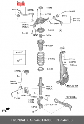 РЫЧАГ ПОДВЕСКИ 54401-J6000 54401J6000 HYUNDAI KIA