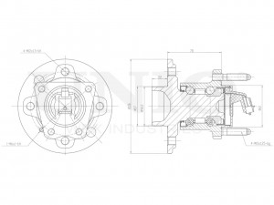 Ступица задняя (с ABS) HUB-20279 UNIO