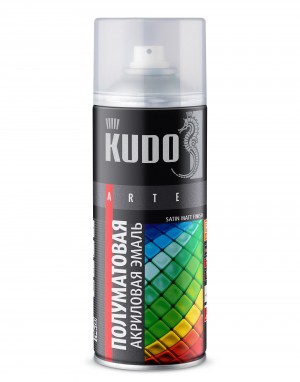 Эмаль универсальная акриловая satin RAL 9003 белая 520 мл KU-0A9003 KUDO