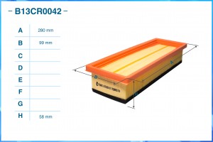 Фильтр воздушный B13CR0042 B13CR0042 CWORKS
