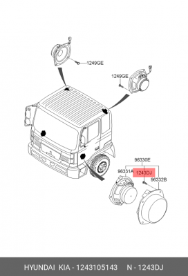 Винт HYUNDAI KIA OE 1243105143 HYUNDAI KIA