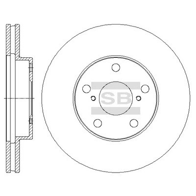 Диск тормозной TOYOTA Rav 4 (00-05) передний (1шт.) SANGSIN SD4050 SANGSIN