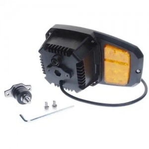 Фара ближний/дальний 12/24V с габаритом и указ.поворота светод.правая со жгутом  37012026 MEGA POWER