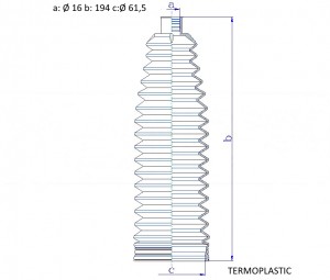 пыльник рулевой рейки! с хомутами\MB W205/W447/C205 RDZ0623MG MOTORHERZ