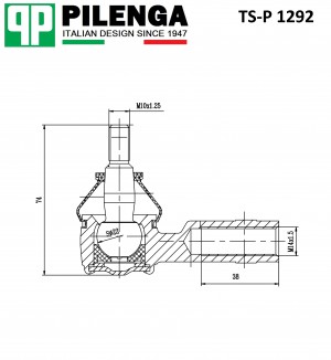 Наконечник тяги рулевой HYUNDAI/KIA ACCENT, LANTRA, COUPE, PICANTO, RIO TS-P1292 TSP1292 PILENGA
