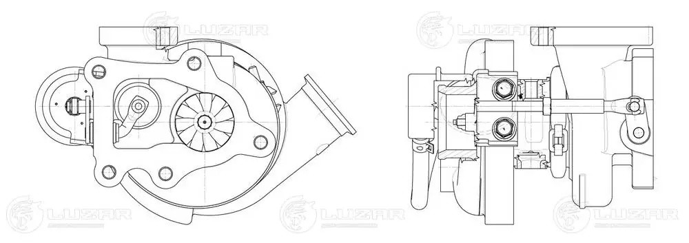 Турбокомпрессор CUMMINS ISF 2.8 ЕВРО-4 модель HE200WG LUZAR LAT 0329 LUZAR