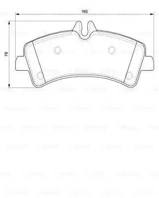 Колодки тормозные MERCEDES Sprinter VW Crafter задние (4шт.) BOSCH 0 986 494 122 BOSCH