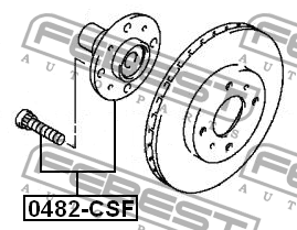 Ступица 0482-CSF 0482-CSF FEBEST