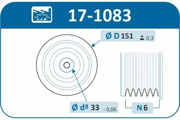 шкив коленвала!\ Renault Logan/Sandero/Duster 1.6 16V, 1.5DCi 05> 171083 IJS GROUP
