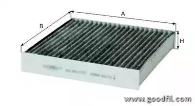 Фильтр салона угольный AG393CFC AG 393 CFC GOODWILL
