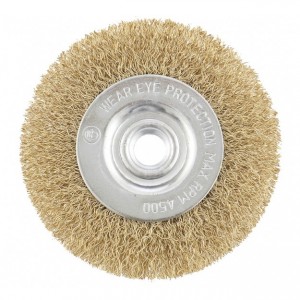 Кордщетка для УШМ дисковая 125мм витая латунь MATRIX 74651 MATRIX