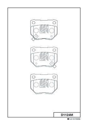 D1124M-01 колодки дисковые з.\ Nissan Skyline R32/R33/R34 89-02 D1124M MK KASHIYAMA