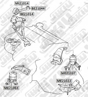Катридж опоры двигателя  TOYOTA Camry SXV10 Jan 91 Jan 96 BE21014 BE21014 JIKIU