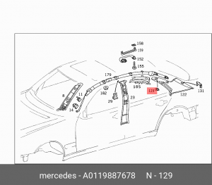 клипса! обшивки багажника\MB W210 2.4 95-02 A0119887678 MERCEDES BENZ