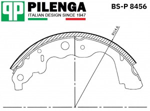 Колодки тормозные барабанные 230 мм LADA LARGUS, DUSTER BS-P8456 BSP8456 PILENGA