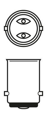 12V-21/5W BАY15D ДВУХНИТИЕВАЯ ЦОКОЛЬНАЯ / Long Life BAY15d 1 987 302 282 BOSCH