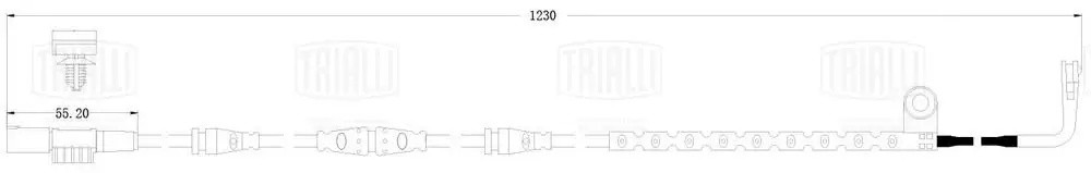 Датчик износа колодок Land Rover Range Rover Sport I (05-) перед. L=1230 (PFS 01 PFS 0169 TRIALLI