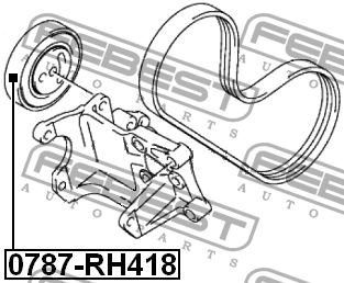 Ролик натяжной SUZUKI GRAND VITARA/ESCUDO JB416/JB420/JB627 2006-2014 0787-RH418 0787-RH418 FEBEST