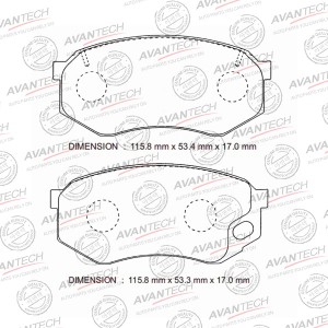 Колодки тормозные дисковые Avantech передние (противоскрипная пластина в компл.) AV429 AVANTECH