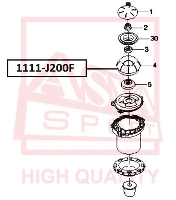 ОПОРА ПЕРЕДНЕГО АМОРТИЗАТОРА CHEVROLET 1111J200F 1111-J200F ASVA