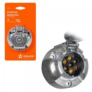 Разъем электрический прицепа ISO 1724 7-полюсный (розетка металл) AIRLINE ATE-22 AIRLINE