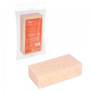 Губка поролоновая крупнопористая "AIRLINE" (18х10х5см) (пакет с европодвесом) ABTN008 AIRLINE