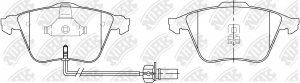 Колодки тормозные дисковые (с датчиком износа) PN0335W PN0335W NIBK
