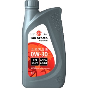 Takayama 0W30 (1L) масло моторное! синт.\ API SP/CF, ACEA A3/B4, VW 502.00/505.0 322781 TAKAYAMA