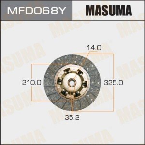 диск сцепления!\ Mitsubishi Fuso Canter PA-FE71D/PB-FE70DB/KK-FE82D/PDG-FE70D 04 MFD068Y MASUMA