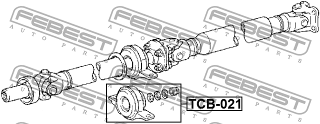 Подшипник подвесной карданного вала TCB-021 TCB-021 FEBEST