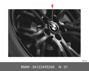 36122455268 Колпак ступицы колеса неподв. !BMW KLEIN \BMW 1' F40, F52, 2' F45 Ac 36 12 2 455 268 BMW