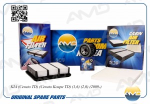 Комплект фильтров (масл.+возд.+салон.) KIA Cerato TD, Cerato Koupe TD, 1,6, 2,0, AMD.SETF31 AMD