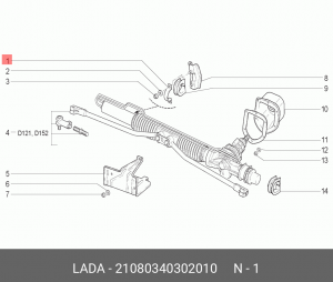 Скоба ВАЗ-2108 кронштейна механизма рулевого АвтоВАЗ 21080-3403020-10 LADA VAZ