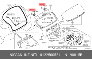 NISSAN М10*1,25/ШИРОКИЙ БУРТ 01225-00521 NISSAN