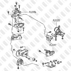 Опора двигателя правая TOYOTA RAV4 05- FL0396 FL0396 FIXAR