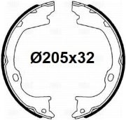 Колодки торм. для а/м Jeep Grand Cherokee 10- барабан. ст. торм. 205x32 GF4655 GF4655 TRIALLI