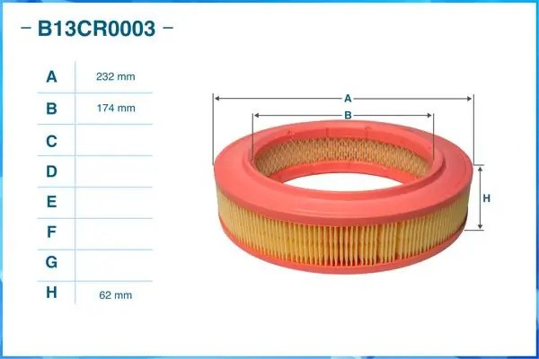 Фильтр воздушный B13CR0003 B13CR0003 CWORKS