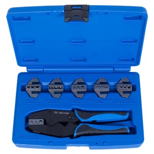кримпер! храповичный для обжима изолированных наконечников, 7 предметов, кейс\ 42107GX KING TONY