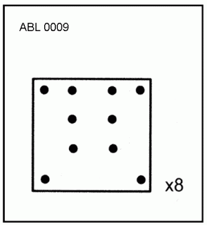Накладка тормозной колодки MAN MERCEDES (410x223) стандарт 64 отв. 8x18 / 93059  ABL0009 ALLIED NIPPON