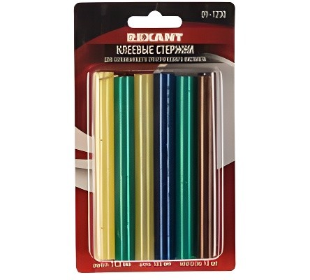 Стержень клеевой 11.3х100мм цветной 12шт. в блистере REXANT 09-1230 REXANT