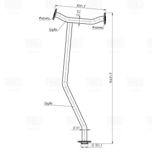 Труба соед. Mazda 6 (08-) 2.0i/2.5i (алюм. сталь) (ECP 0366) ECP 0366 TRIALLI
