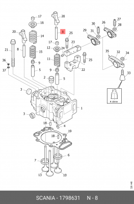 Палец 1798631 SCANIA