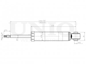 Амортизатор газовый задней подвески SAB-10507 UNIO