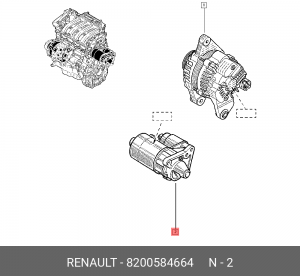 СТАРТЕР 8200584664 RENAULT