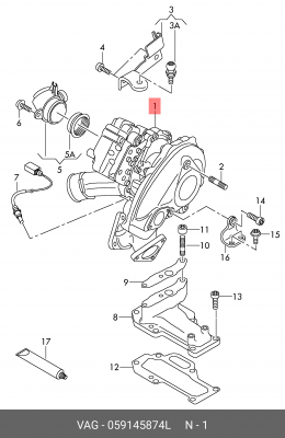 Турбокомпрессор 059 145 874 L VAG