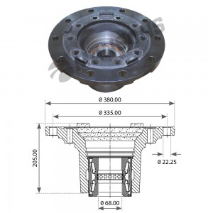 Ступица SCANIA 4 series передняя (с подшипником) MANSONS 100.567 MANSONS