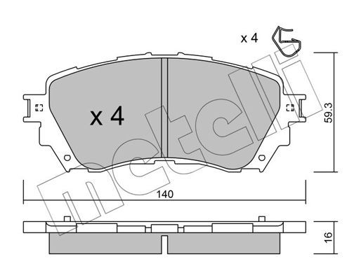 колодки тормозные дисковые передние!\ Mazda 6 12> 2209940 METELLI