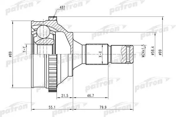 ШРУС наружный PEUGEOT Partner CITROEN Berlingo PATRON PCV1585 PATRON