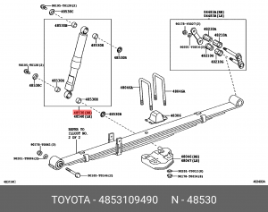 АМОРТИЗАТОР ЗАДНЕЙ ПОДВЕСКИ 48531-09490 48531-09490 TOYOTA