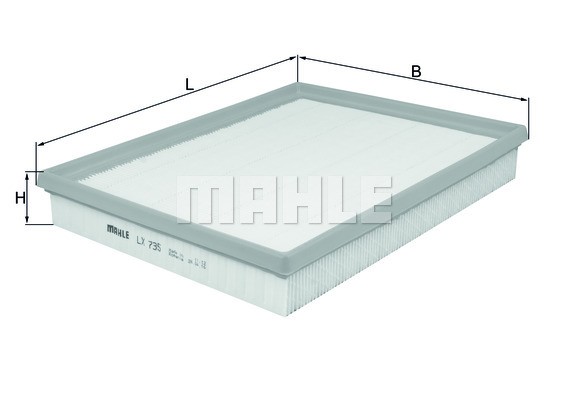Фильтр воздушный OPEL Astra G,H,Zafira B MAHLE LX735 MAHLE KNECHT